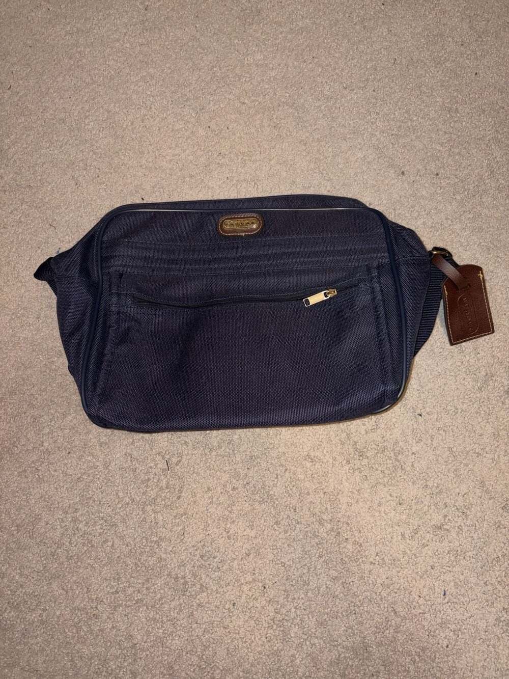 Jaguar Vintage Navy Blue Travel Shoulder Bag